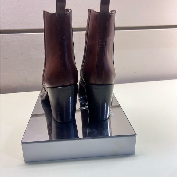 Sartore MADE IN ITALY LEATHER Brown Ankle Boots with Chelsea Style - Picture 10 of 12